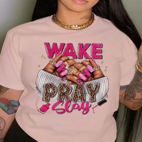 Pink Nail Art Graphic T-Shirt cover image.