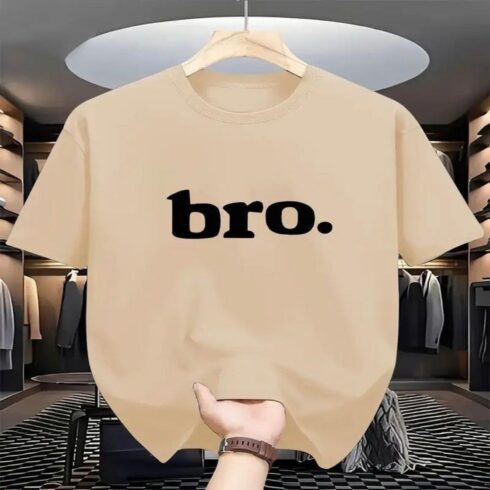 Minimalist Bro Text Tee cover image.