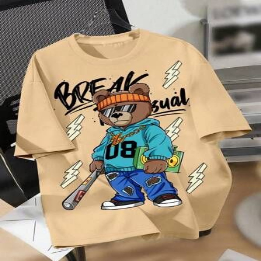 Oversized Tshirt Hip Hop Graphic T Shirts Baggy T Shirt Rappeur