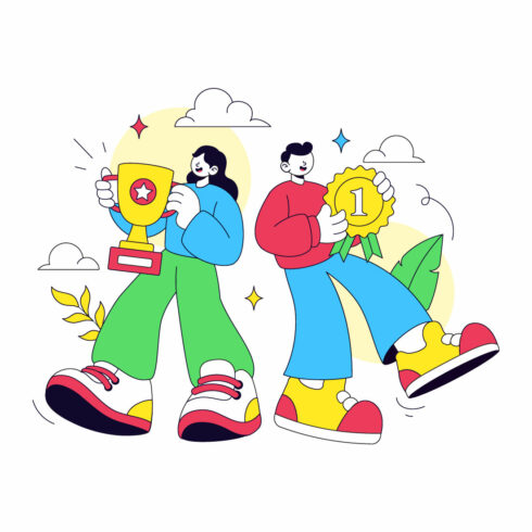 10 Achievement Vector Illustration cover image.