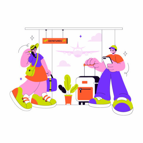 10 Airport Vector Illustration cover image.
