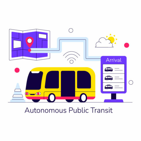 10 Autonomous Public Transit Illustration cover image.