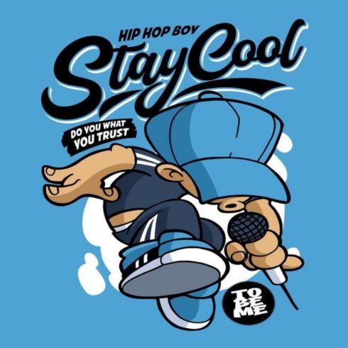 Hip Hop Boy Stay Cool Graphic Tee | Retro Rap Dancer T-Shirt for Teens & Streetwear Fans cover image.