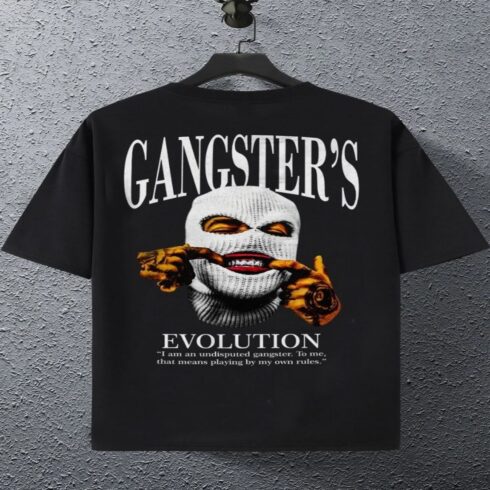 Black Back Print Urban Streetwear Shirt cover image.