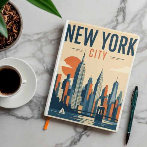 New york city Notebook Travel | NYC Skyline Lined Journal for Writing, Notes & Daily Planning cover image.