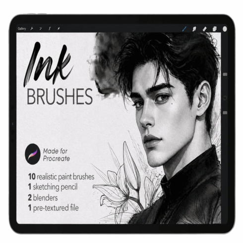 Ultimate Ink Brushes for Procreate cover image.