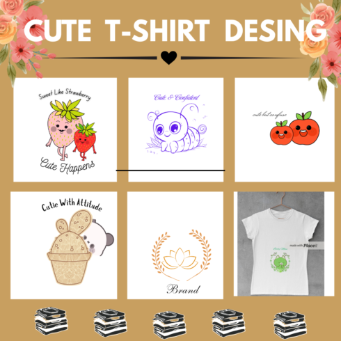 Cute Animal T-Shirt PNG Bundle cover image.