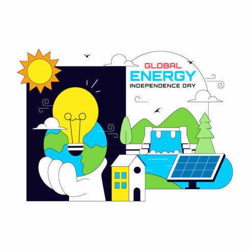 10 Global Energy Independence Day Illustration cover image.