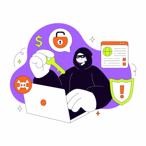 10 Hacker Digital Crime Illustration cover image.