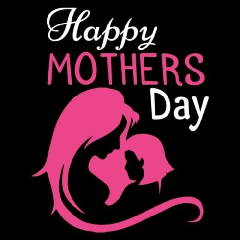 Happy Mothers Day Silhouette Graphic T-Shirt cover image.