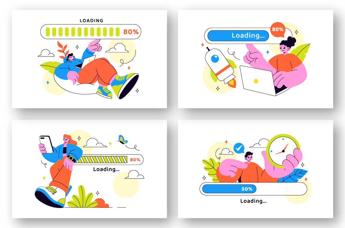 10 Loading Vector Illustration - MasterBundles
