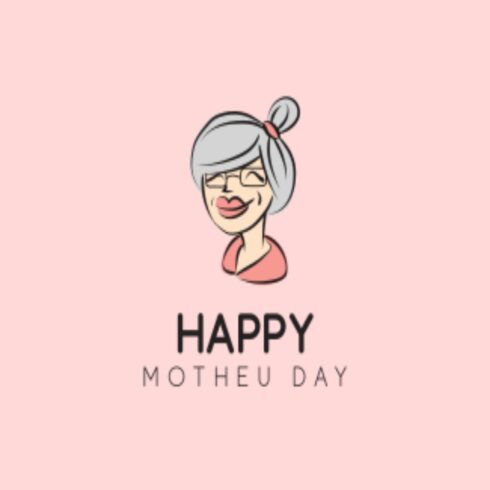 Grandma Cartoon Mother's Day - Cute Gray Hair Grandmother Vector Design cover image.