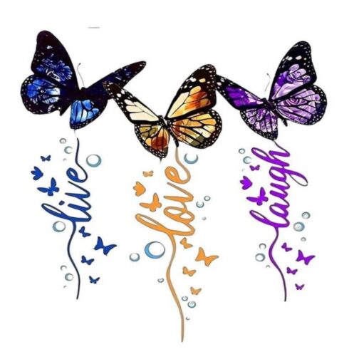 "Live Love Laugh – Watercolor Butterfly Graphic Tee" cover image.