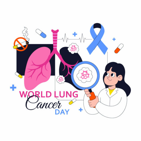 10 World Lung Cancer Day Illustration cover image.