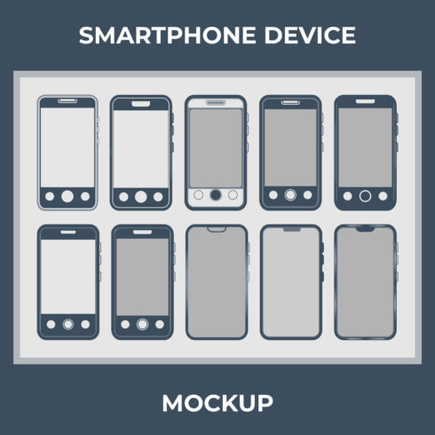 Smartphone Device Mockup with Blank Screen Design cover image.