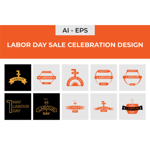 Labor day sale celebration design collection cover image.