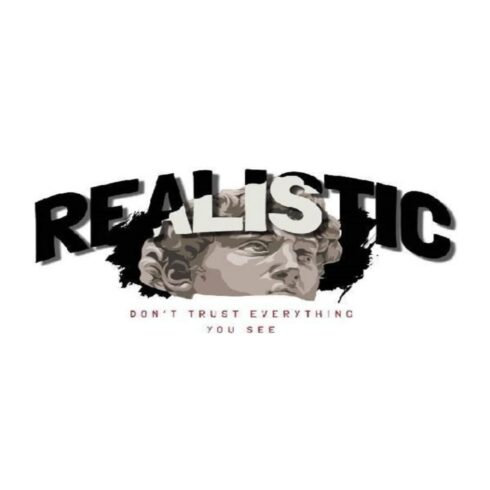 Realistic Illusion - David Statue Quote Graphic Tee cover image.
