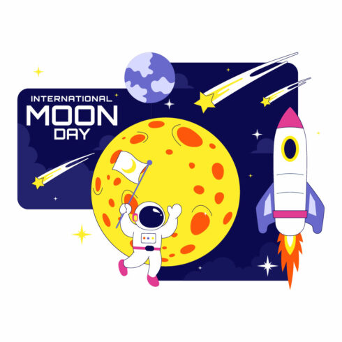 10 International Moon Day Illustration cover image.