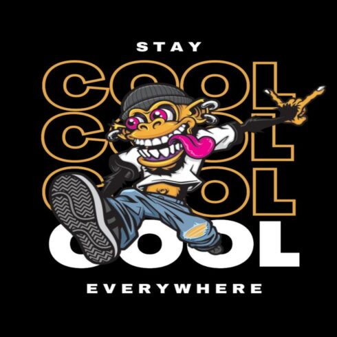 "Stay Cool Everywhere – Punk Monkey Streetwear Tee" cover image.