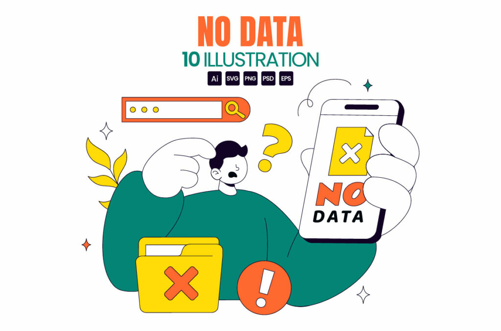 10 No Data Vector Illustration - MasterBundles