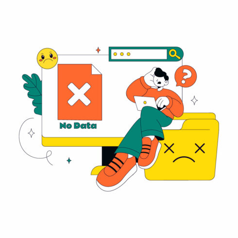 10 No Data Vector Illustration cover image.