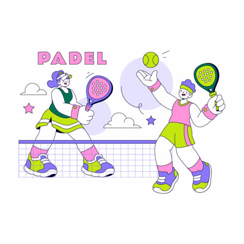 10 Padel Vector Illustration cover image.