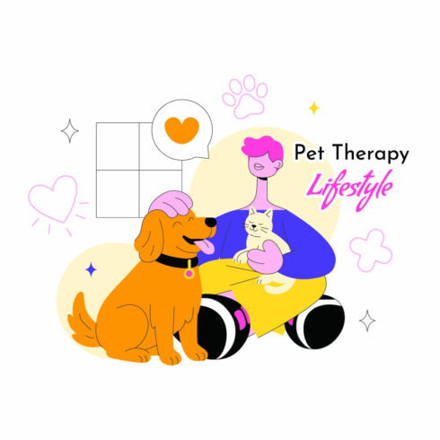 10 Pet Therapy Lifestyle Illustration cover image.