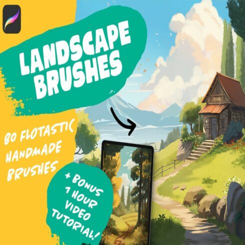 ScenicFlow Landscape Brushes for Procreate cover image.