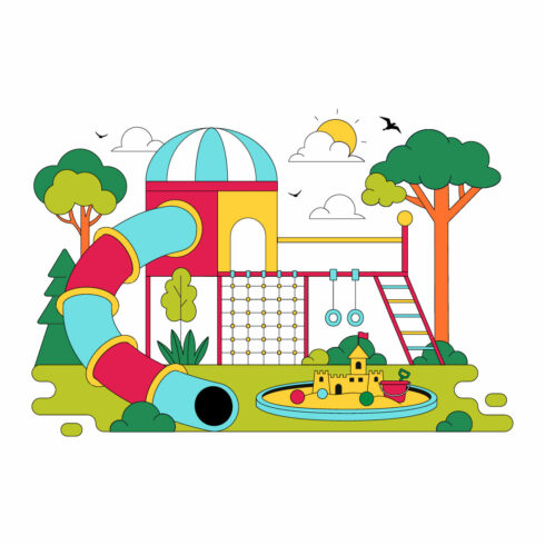 10 Playground Vector Illustration cover image.