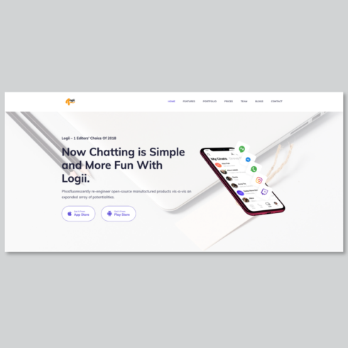 Apps Single Landing Page Template cover image.