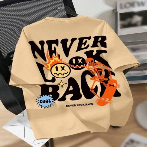 Beige Retro Graphic T-Shirt cover image.
