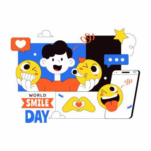 10 World Smile Day Illustration cover image.