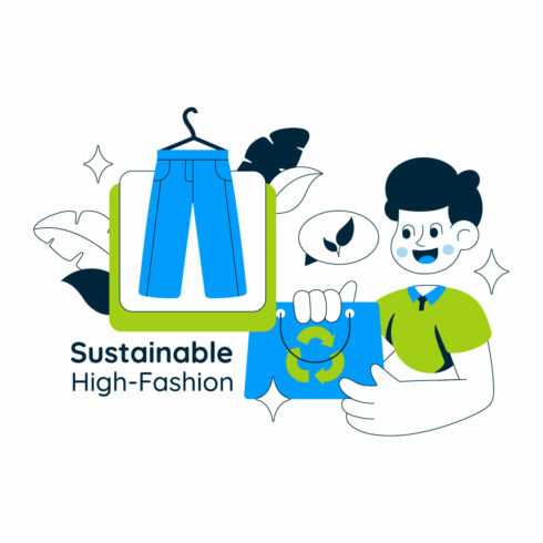 10 Sustainable High Fashion Illustration cover image.