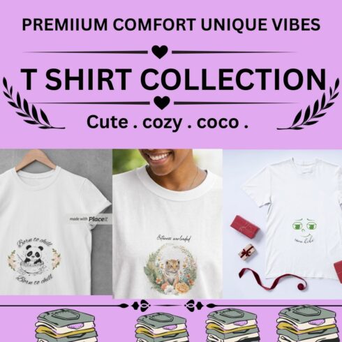 Cute Animal T-Shirt PNG Bundle cover image.