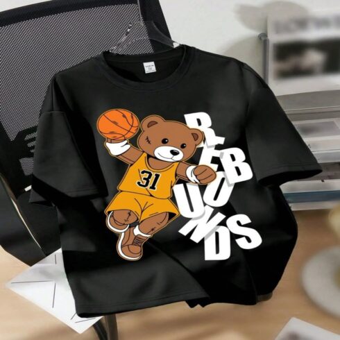 Rebounds Teddy Basketball Tee cover image.