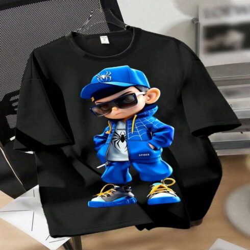 Blue Web Urban Chibi Tee cover image.
