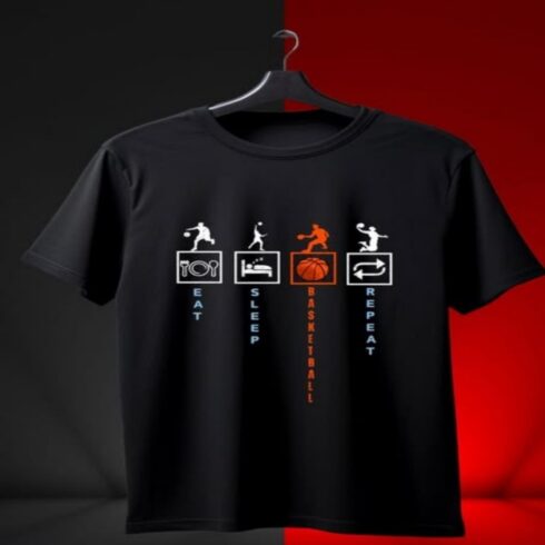 Black Sports Quote Graphic T-Shirt cover image.