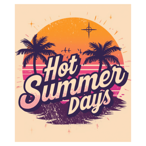 Summer Vibes Tropical T-Shirt Design cover image.