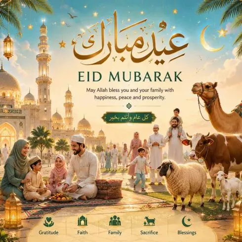 Eid Mubarak cover image.