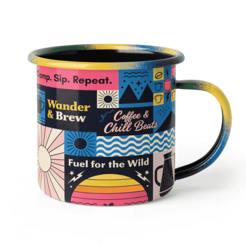 "Campfire & Coffee Dreams ,Adventure Brew Vibes & Color Pop Adventure Mugs” cover image.