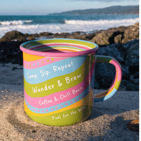 “Adventure Vibes Mug Pair – Retro Multicolour Edition” cover image.