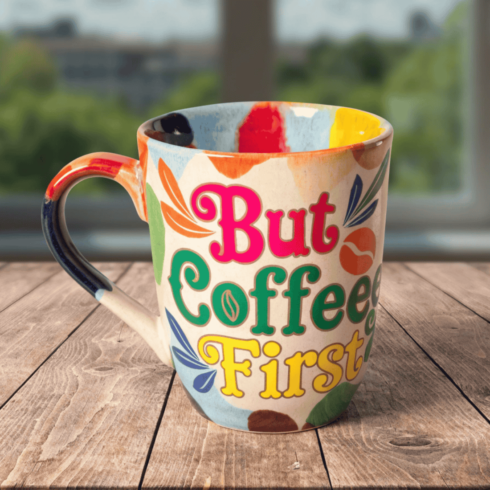 “Color Pop Coffee Mug Pair –Fun Multicolor Coffee Lovers Edition” cover image.