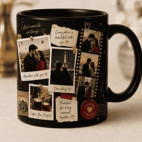 “Romantic Multicolor Couple Mug Duo –Full Wrap Couple Photo Design” cover image.