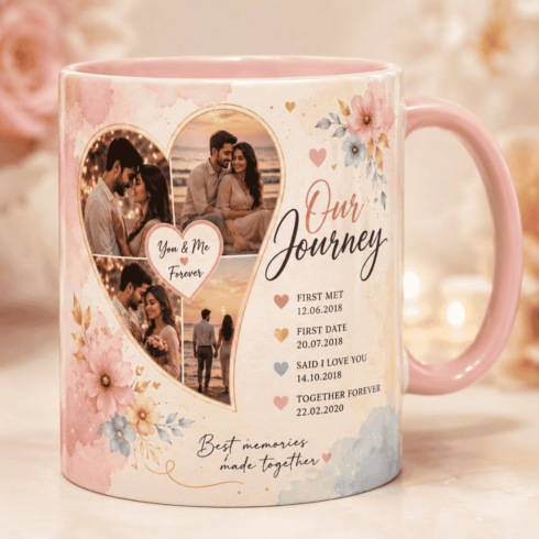 Together Everywhere –Pastel Photo Collage Mug Design pair ,Love Around the World cover image.