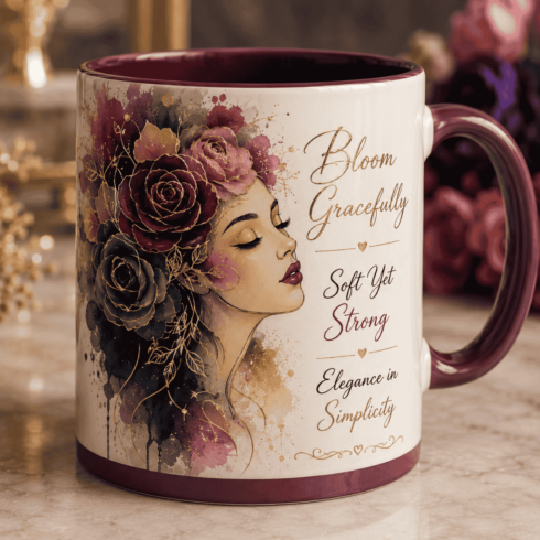 Bloom Gracefully – Luxury Floral Line Art Mug Pair cover image.