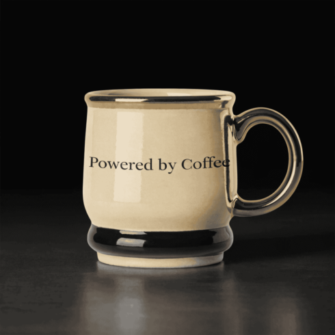 Stylish Sophisticated Coffee Mug Mockup Pair – Powered By Coffee Edition cover image.