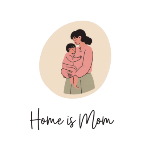 Minimal Line Art Mother’s Day T-Shirt – “Home is Mom” Elegant Floral Design cover image.