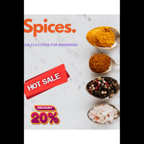 Product Title: Spices Sale Social Media Banner – Food Promotion & Discount Post Template cover image.