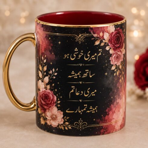 Deep Red Romance Timeless Ishq, Blush Romance & Cartoon Love Mug Duo cover image.