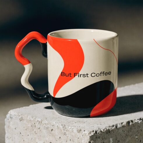 Modern Bright Multicolor Coffee Mug Duo cover image.